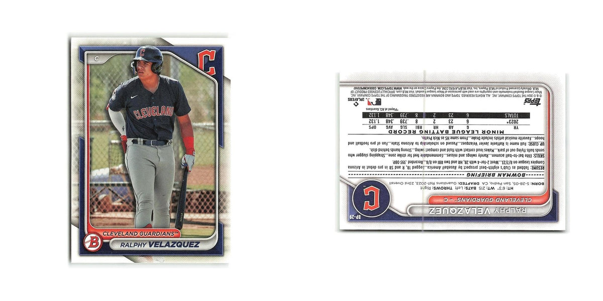 Ralphy Velazquez 2024 Bowman Prospects #BP-29 Cleveland Guardians NM