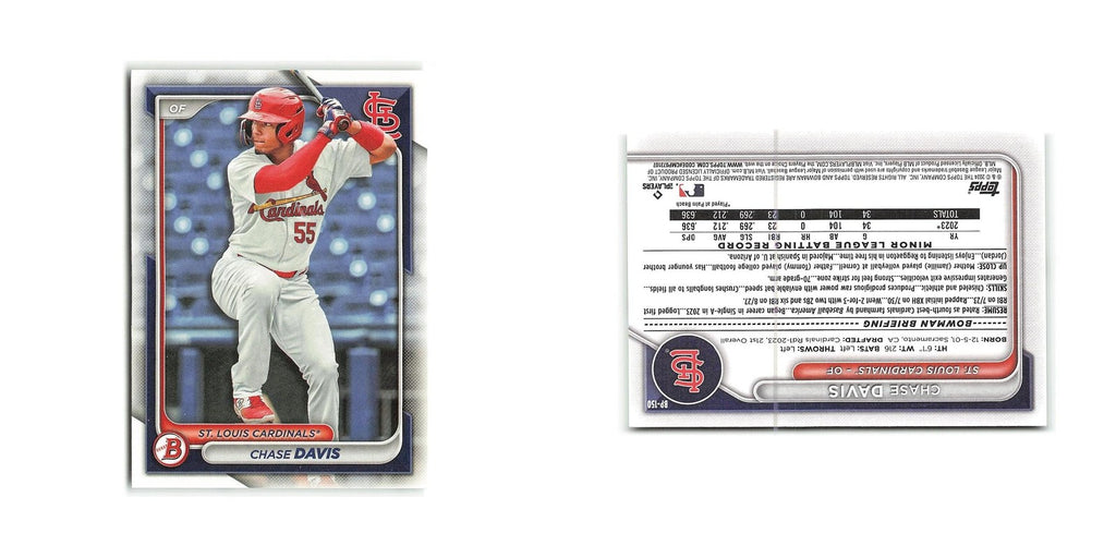 Chase Davis 2024 Bowman Prospects #BP-150 St. Louis Cardinals Baseball Card NM