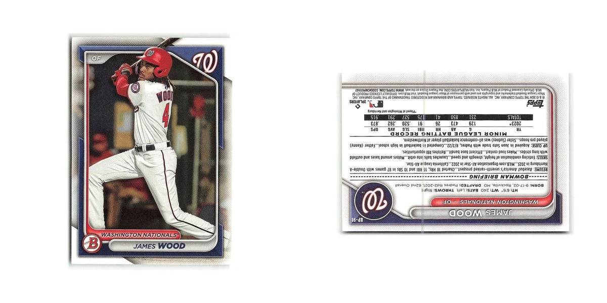 James Wood 2024 Bowman Prospects #BP-91 Washington Nationals Baseball Card NM