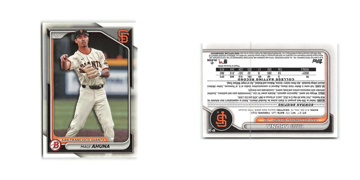 Maui Ahuna 2024 Bowman Prospects #BP-26 San Francisco Giants Baseball Card NM