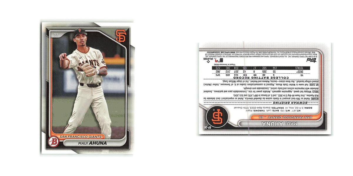 Maui Ahuna 2024 Bowman Prospects #BP-26 San Francisco Giants Baseball Card NM