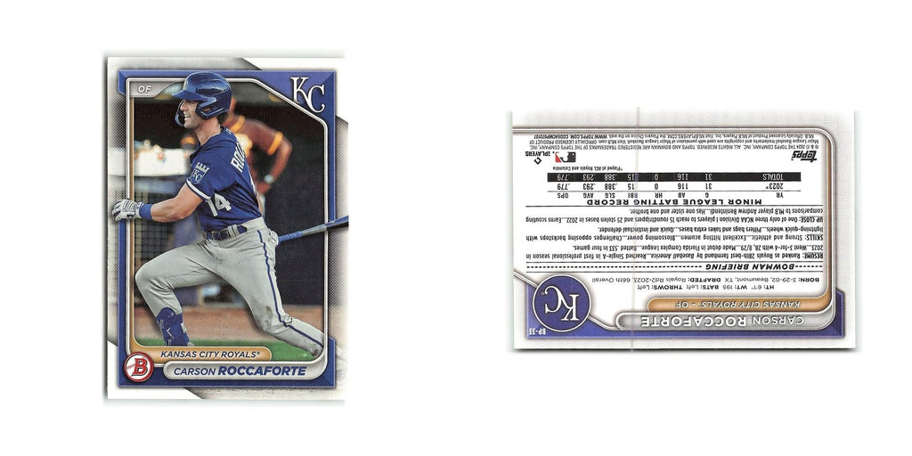 Carson Roccaforte 2024 Bowman Prospects #BP-33 Kansas City Royals NM