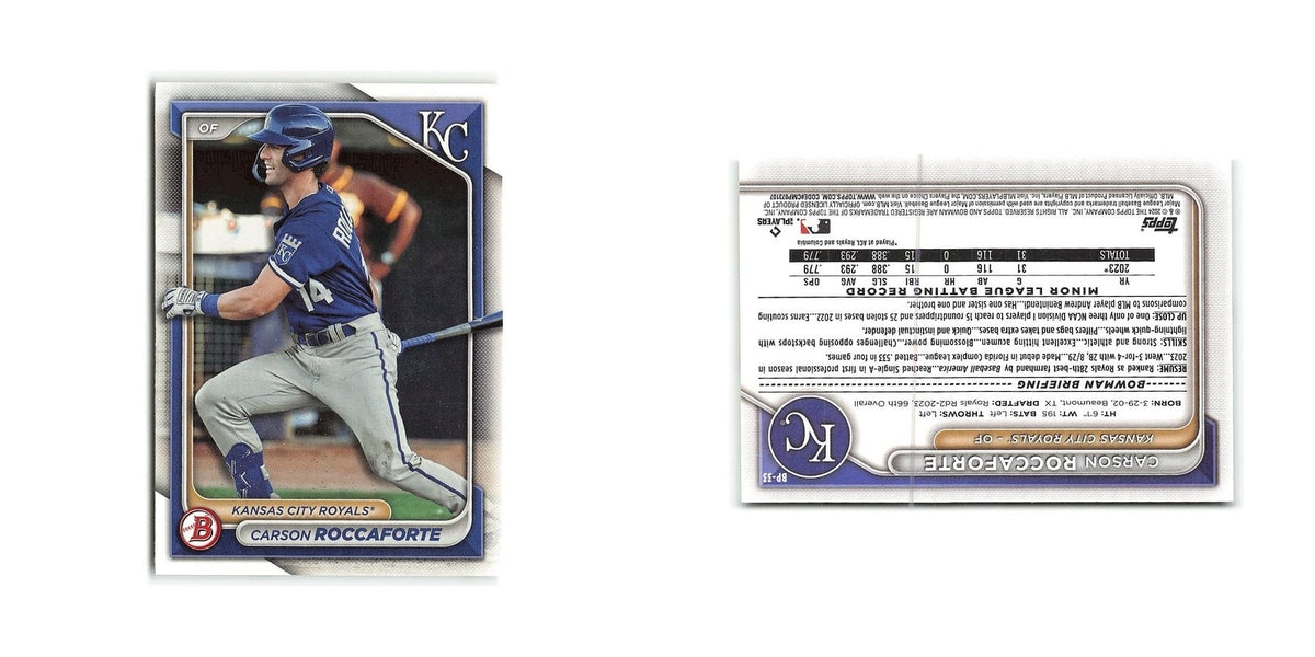Carson Roccaforte 2024 Bowman Prospects #BP-33 Kansas City Royals NM