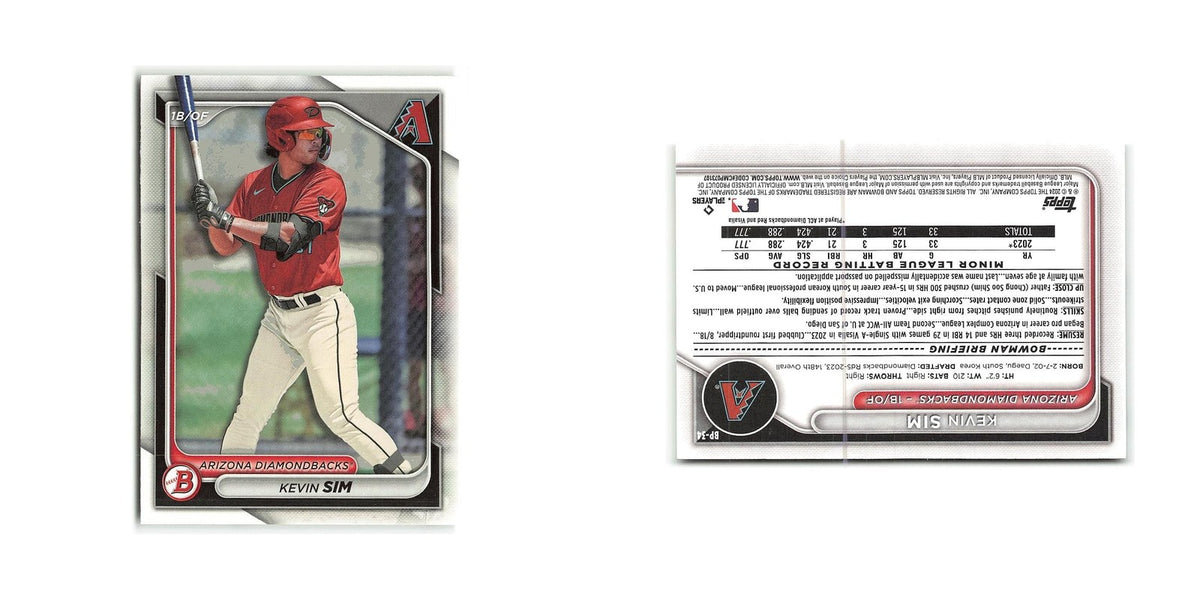 Kevin Sim 2024 Bowman Prospects #BP-34 Arizona Diamondbacks Baseball Card NM