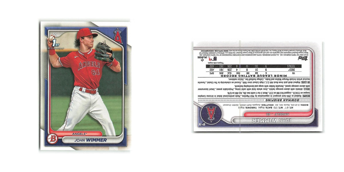 John Wimmer 2024 Bowman Prospects #BP-78 Los Angeles Angels Baseball Card NM