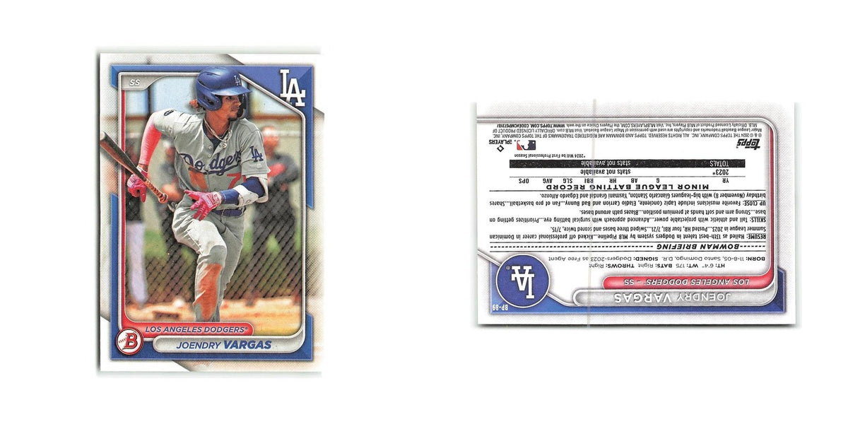 Joendry Vargas 2024 Bowman Prospects #BP-89 Los Angeles Dodgers Baseball Card NM