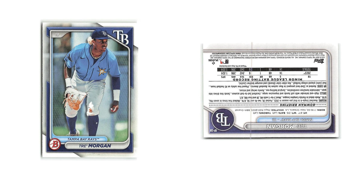 Tre' Morgan 2024 Bowman Prospects #BP-126 Tampa Bay Rays Baseball Card NM