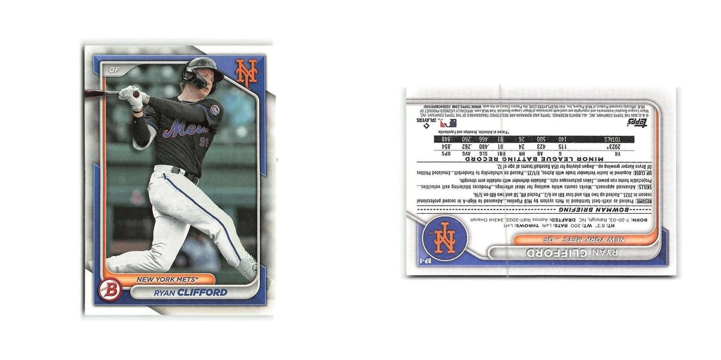 Ryan Clifford 2024 Bowman Prospects #BP-1 New York Mets Baseball Card NM