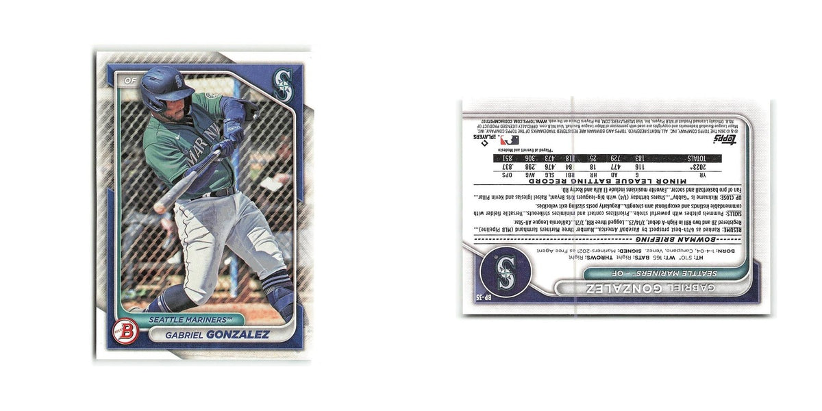 Gabriel Gonzalez 2024 Bowman Prospects #BP-35 Seattle Mariners Baseball Card NM