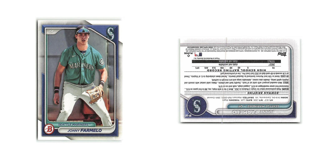 Jonny Farmelo 2024 Bowman Prospects #BP-147 Seattle Mariners Baseball Card NM