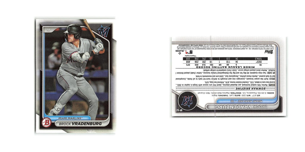 Brock Vradenburg 2024 Bowman Prospects #BP-62 Miami Marlins Baseball Card NM