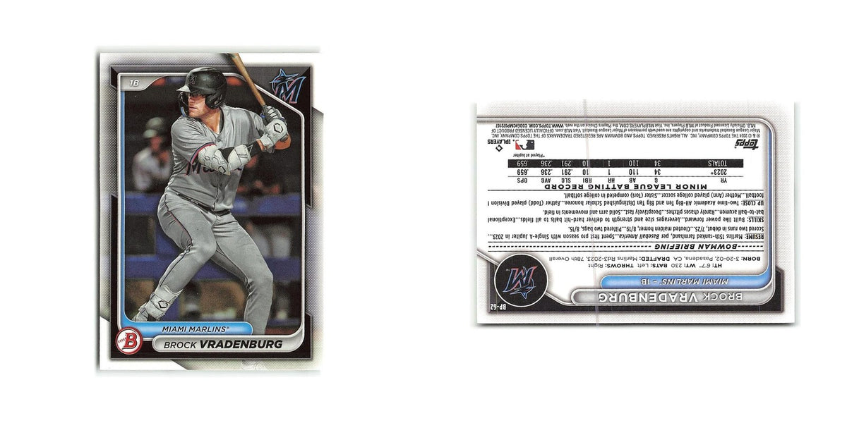 Brock Vradenburg 2024 Bowman Prospects #BP-62 Miami Marlins Baseball Card NM