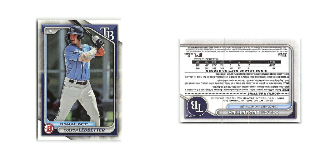 Colton Ledbetter 2024 Bowman Prospects #BP-124 Tampa Bay Rays Baseball Card NM