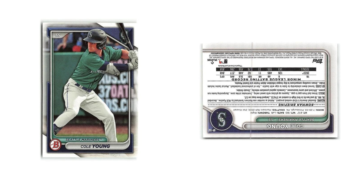 Cole Young 2024 Bowman Prospects #BP-112 Seattle Mariners Baseball Card NM
