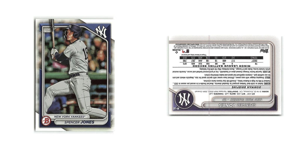 Spencer Jones 2024 Bowman Prospects #BP-32 New York Yankees Baseball Card NM