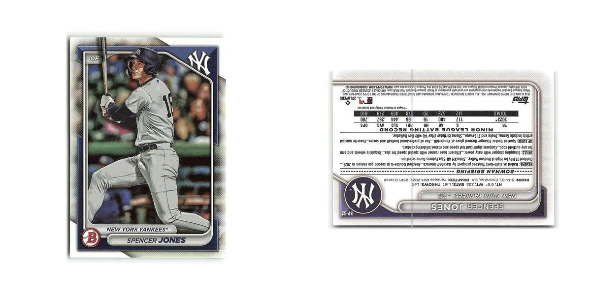 Spencer Jones 2024 Bowman Prospects #BP-32 New York Yankees Baseball Card NM