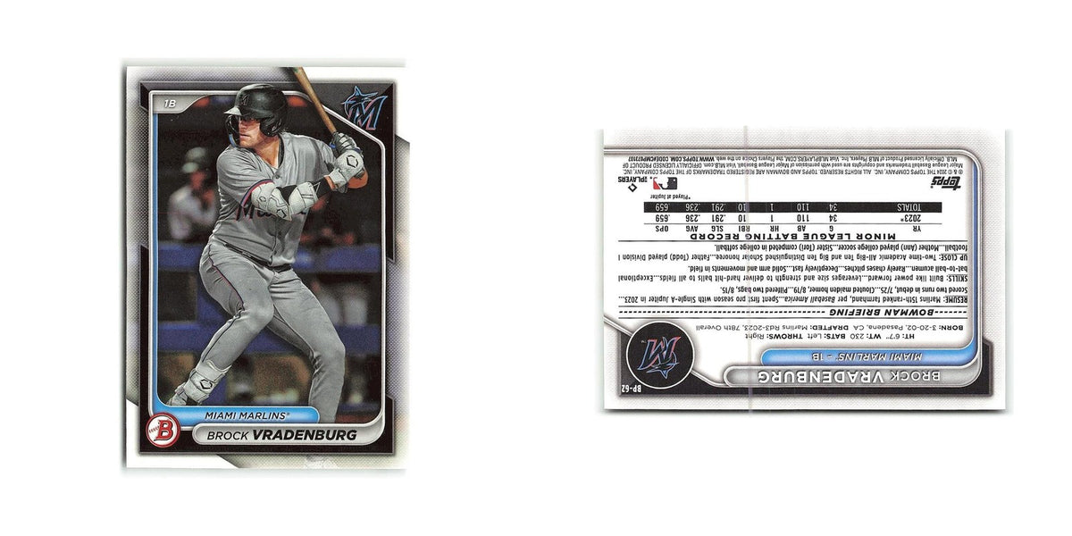 Brock Vradenburg 2024 Bowman Prospects #BP-62 Miami Marlins Baseball Card NM