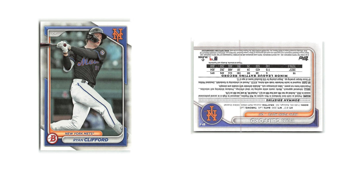 Ryan Clifford 2024 Bowman Prospects #BP-1 New York Mets Baseball Card NM