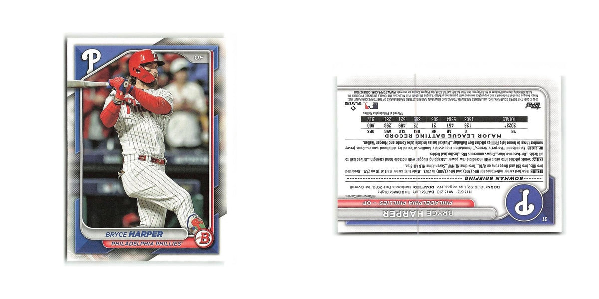 Bryce Harper 2024 Bowman #37 Philadelphia Phillies Baseball Card NM