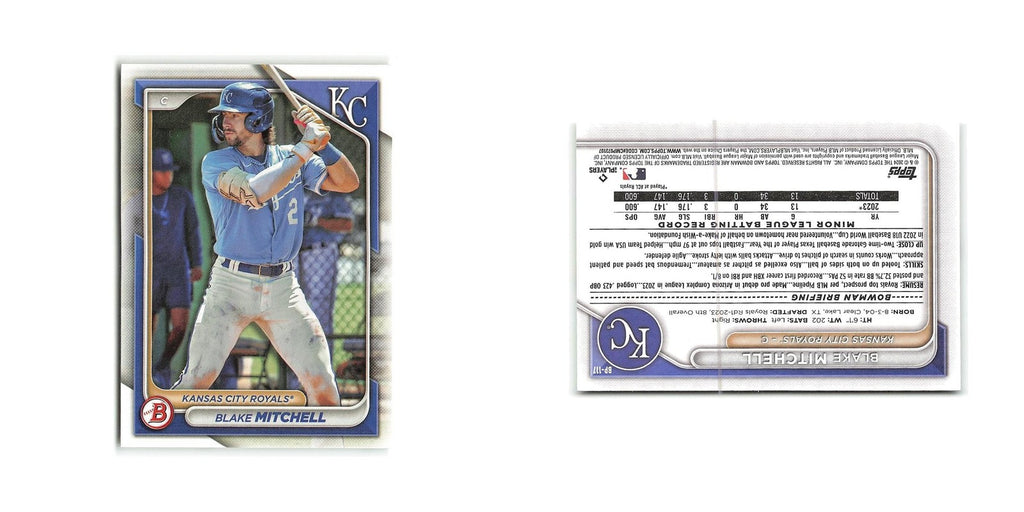 Blake Mitchell 2024 Bowman Prospects #BP-117 Kansas City Royals Baseball Card NM