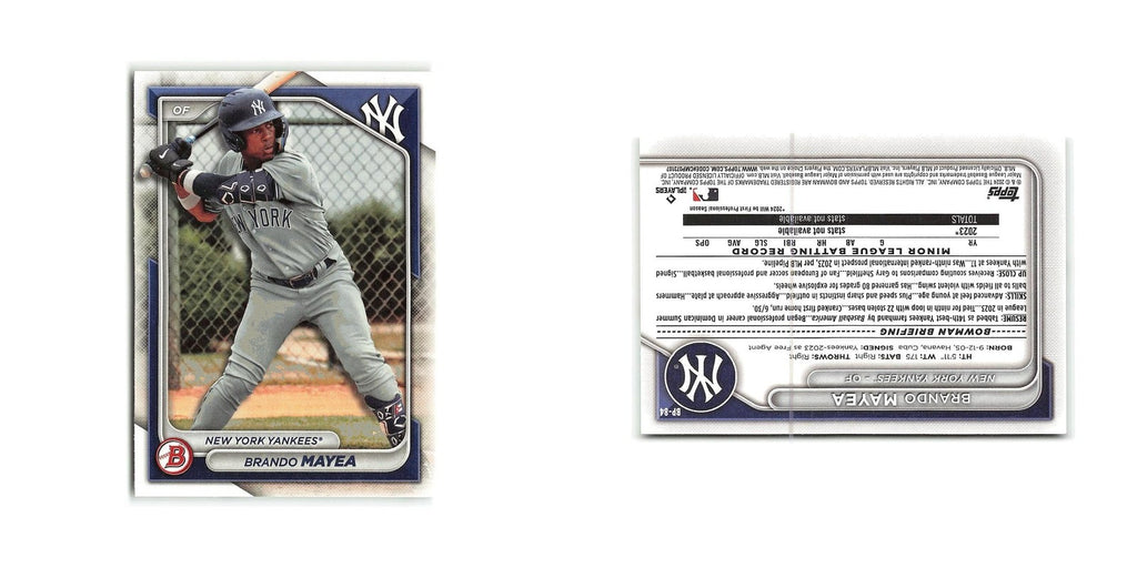 Brando Mayea 2024 Bowman Prospects #BP-84 New York Yankees Baseball Card NM