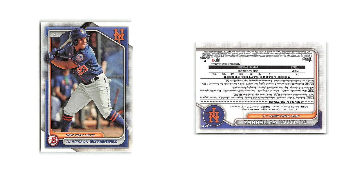 Daiverson Gutierrez 2024 Bowman Prospects #BP-59 New York Mets Baseball Card NM