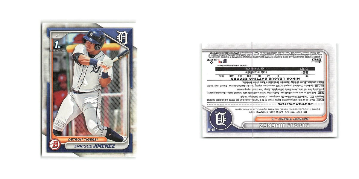 Enrique Jimenez 2024 Bowman Prospects #BP-31 Detroit Tigers Baseball Card NM
