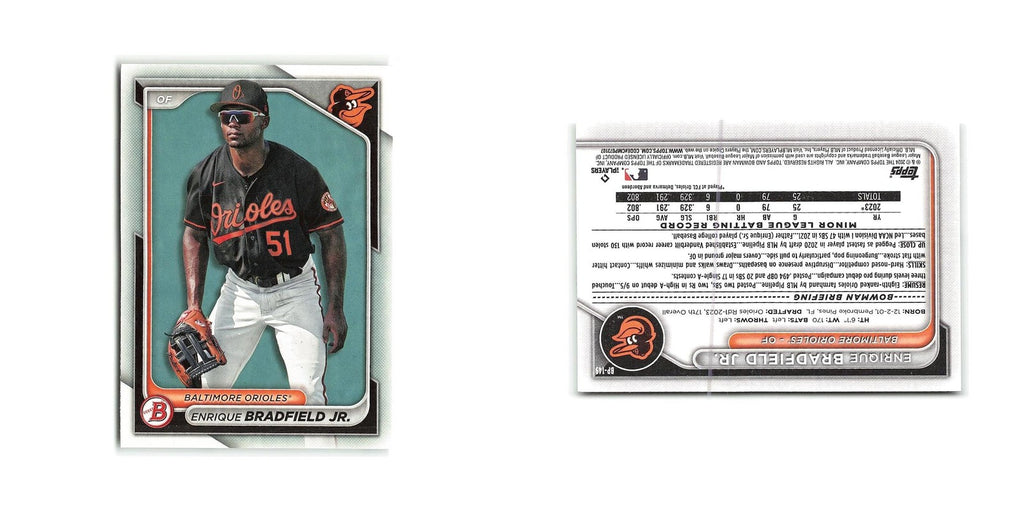 Enrique Bradfield Jr. 2024 Bowman Prospects #BP-149 Baltimore Orioles NM