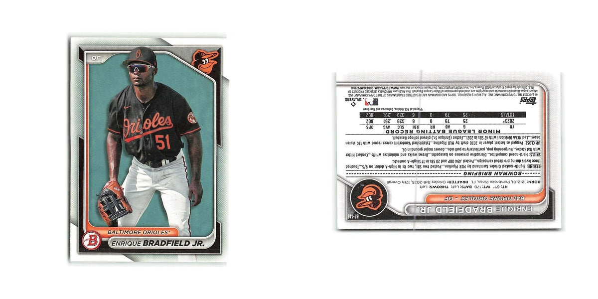 Enrique Bradfield Jr. 2024 Bowman Prospects #BP-149 Baltimore Orioles NM
