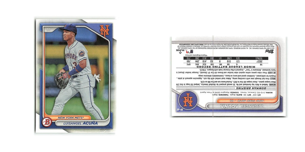 Luisangel Acuna 2024 Bowman Prospects #BP-40 New York Mets Baseball Card NM