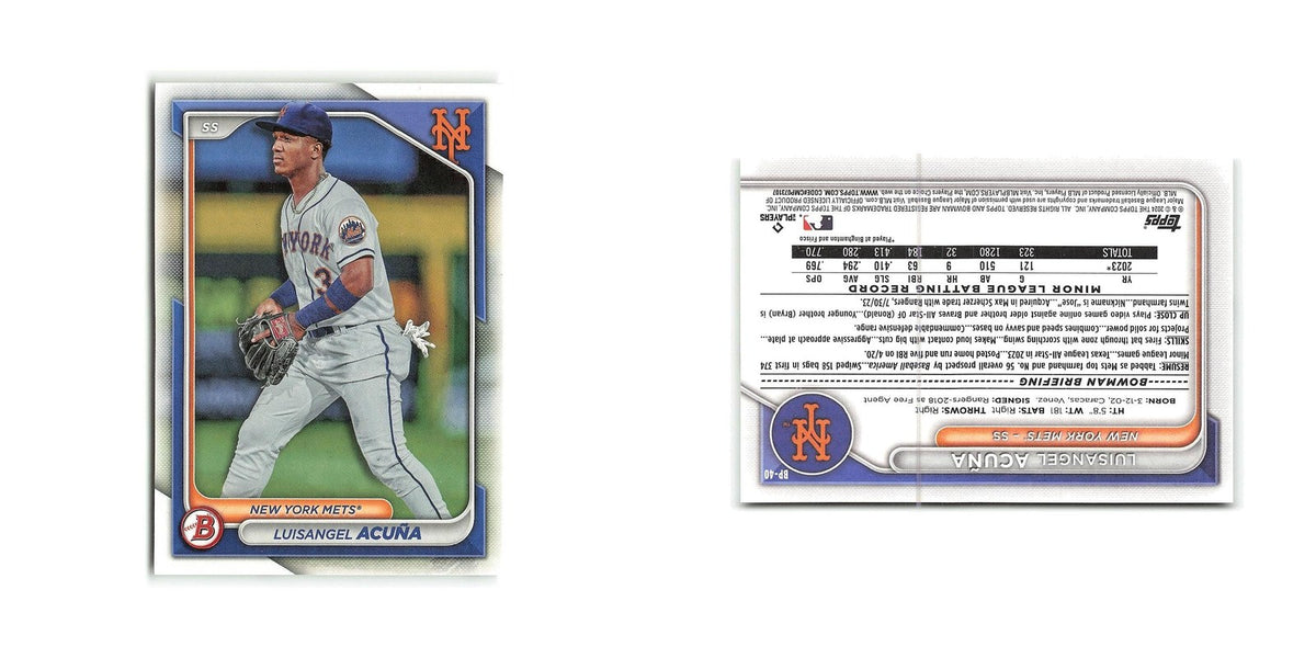 Luisangel Acuna 2024 Bowman Prospects #BP-40 New York Mets Baseball Card NM