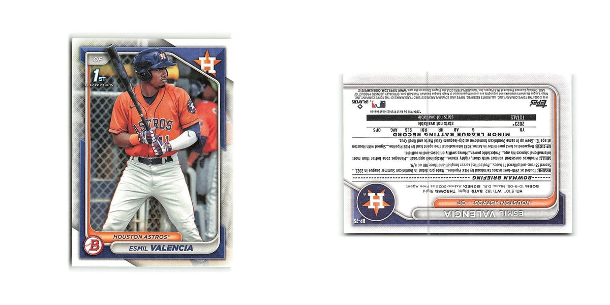 Esmil Valencia 2024 Bowman Prospects #BP-75 Houston Astros Baseball Card NM