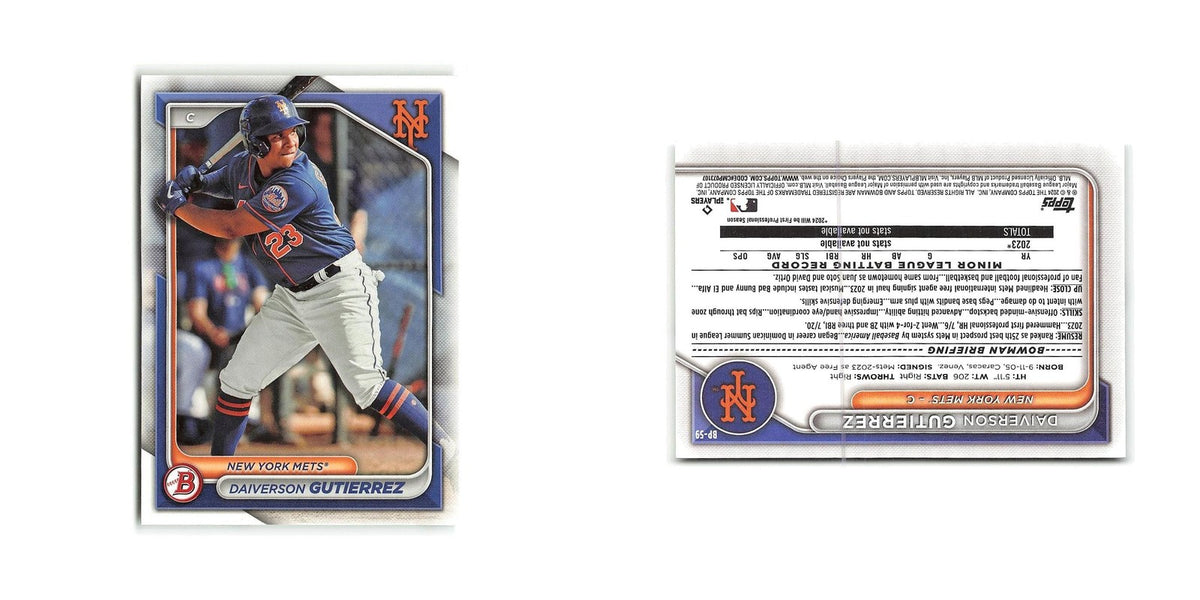Daiverson Gutierrez 2024 Bowman Prospects #BP-59 New York Mets Baseball Card NM