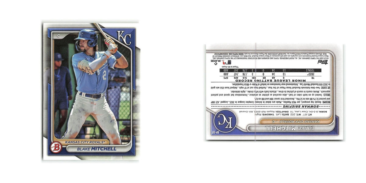 Blake Mitchell 2024 Bowman Prospects #BP-117 Kansas City Royals Baseball Card NM