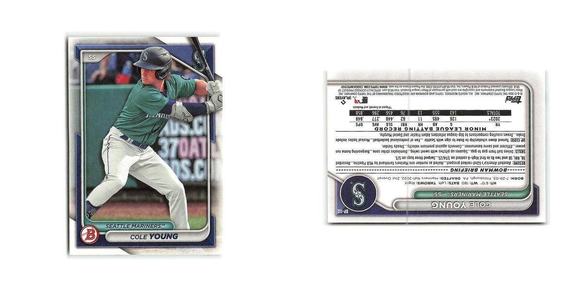 Cole Young 2024 Bowman Prospects #BP-112 Seattle Mariners Baseball Card NM