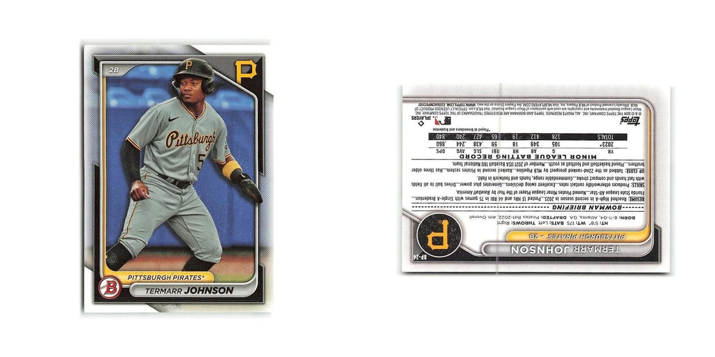 Termarr Johnson 2024 Bowman Prospects #BP-24 Pittsburgh Pirates Baseball Card NM