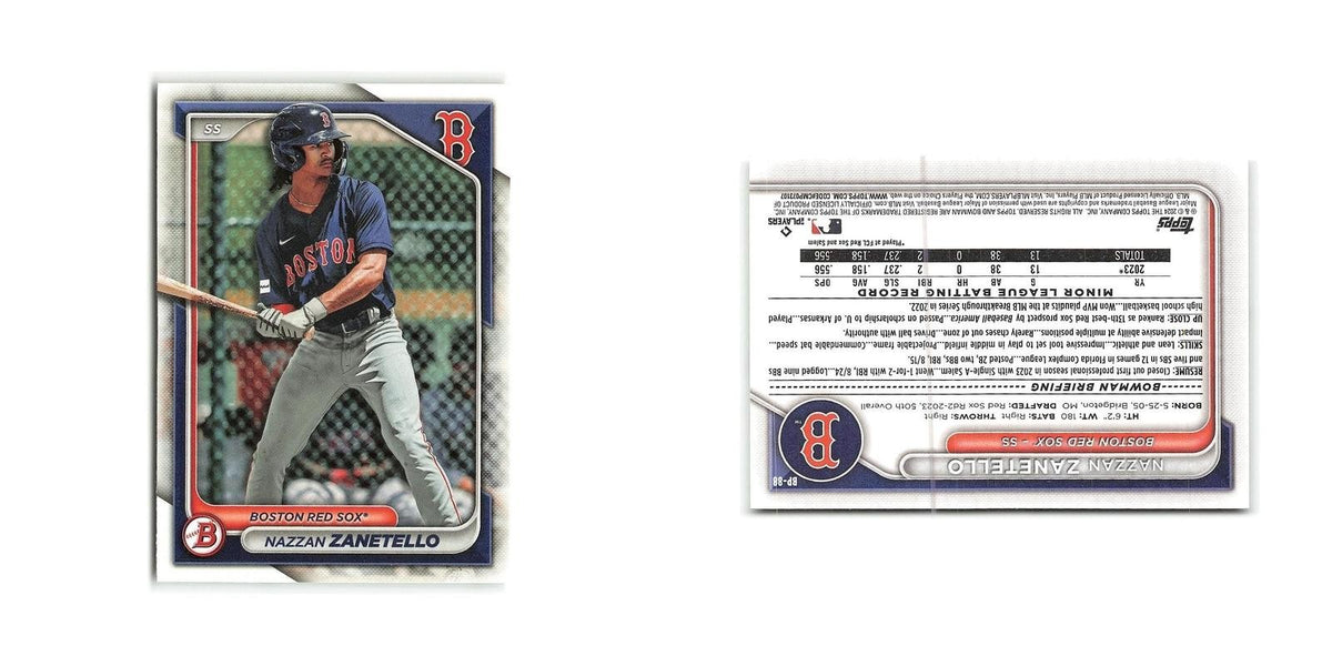 Nazzan Zanetello 2024 Bowman Prospects #BP-88 Boston Red Sox Baseball Card NM