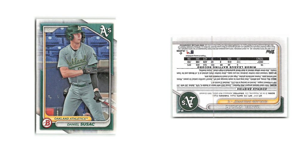 Daniel Susac 2024 Bowman Prospects #BP-42 Oakland Athletics Baseball Card NM