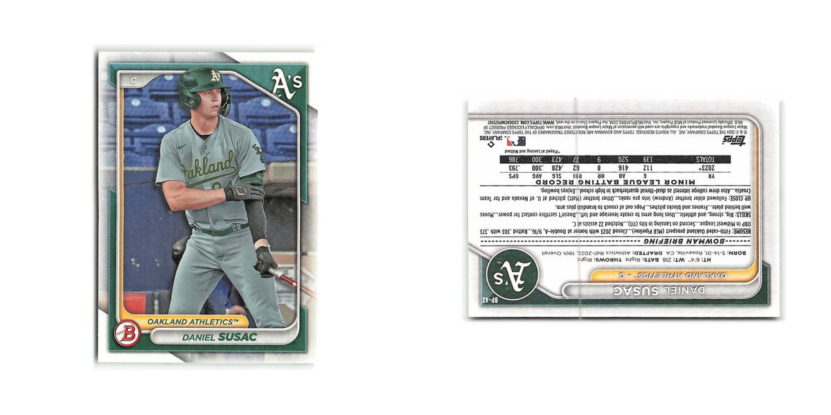 Daniel Susac 2024 Bowman Prospects #BP-42 Oakland Athletics Baseball Card NM