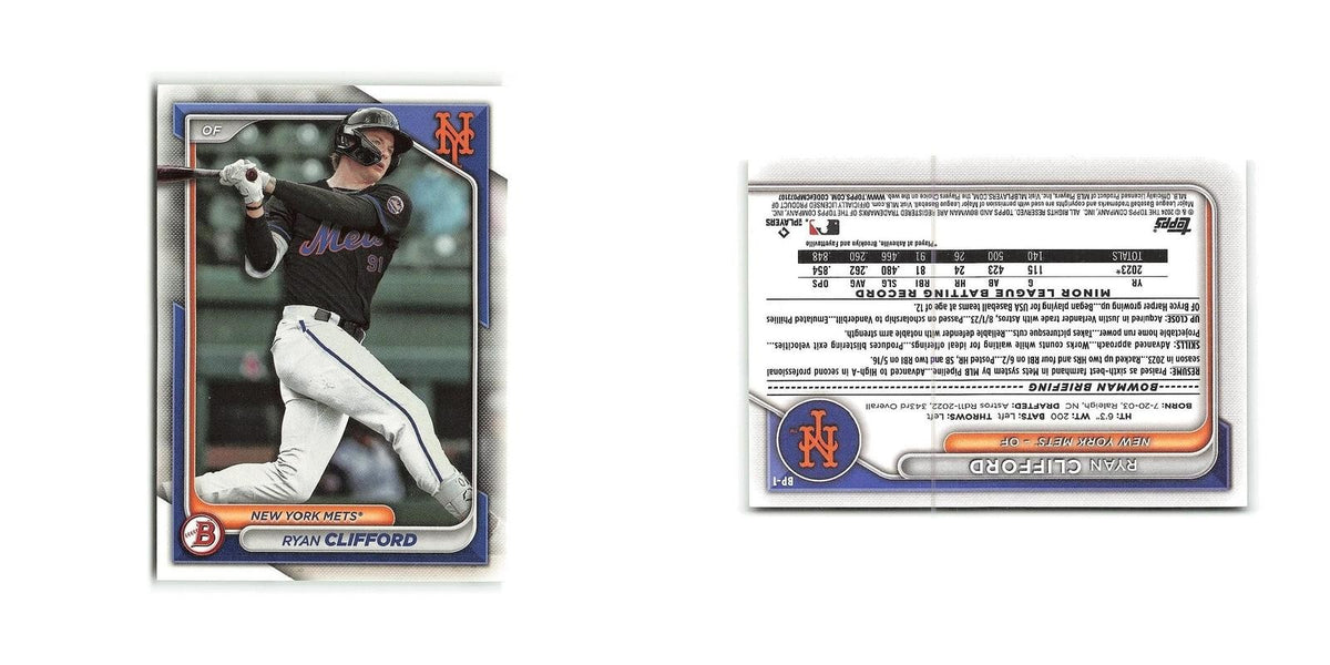 Ryan Clifford 2024 Bowman Prospects #BP-1 New York Mets Baseball Card NM