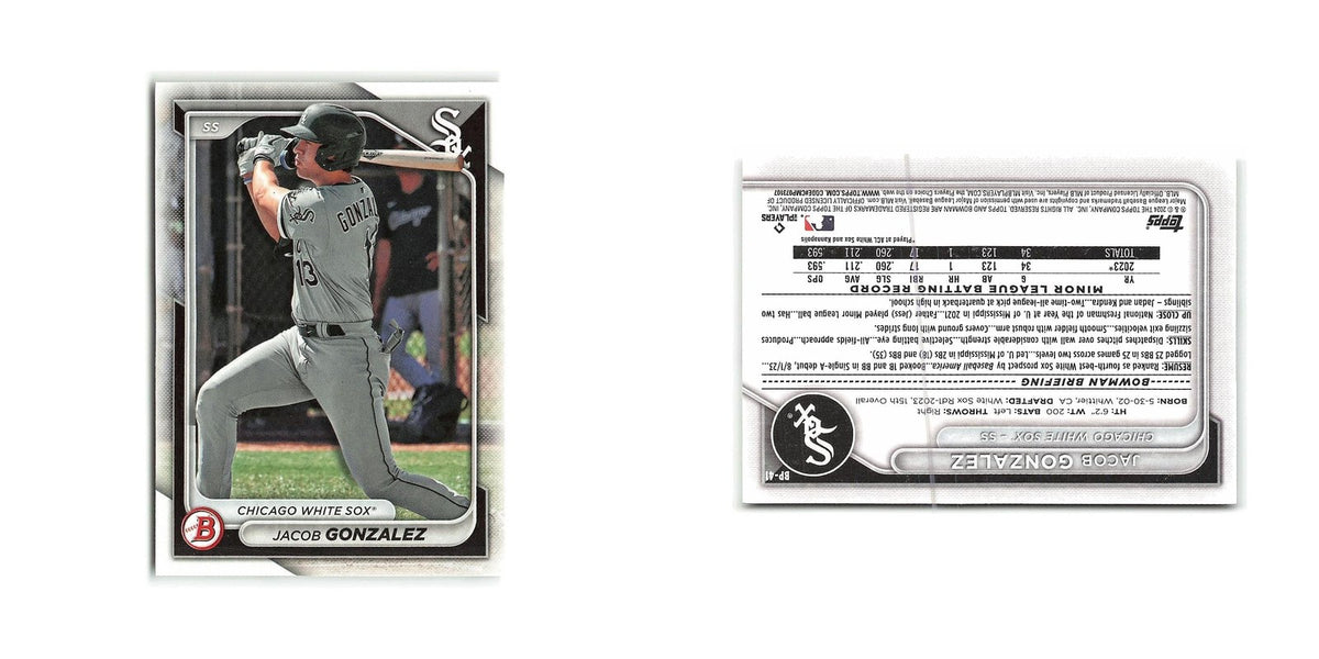 Jacob Gonzalez 2024 Bowman Prospects #BP-41 Chicago White Sox Baseball Card NM