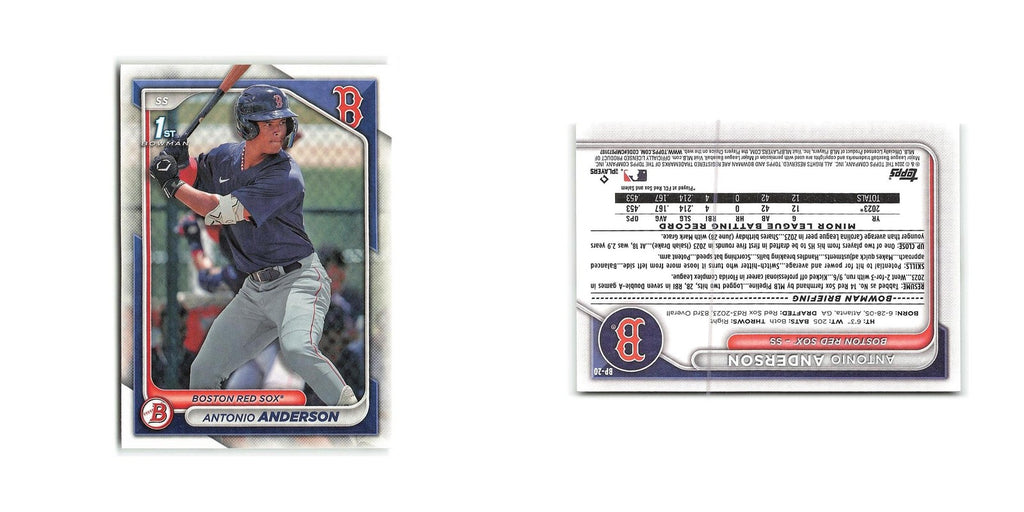Antonio Anderson 2024 Bowman Prospects #BP-20 Boston Red Sox Baseball Card NM