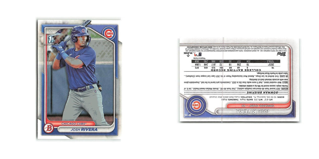 Josh Rivera 2024 Bowman Prospects #BP-115 Chicago Cubs Baseball Card NM