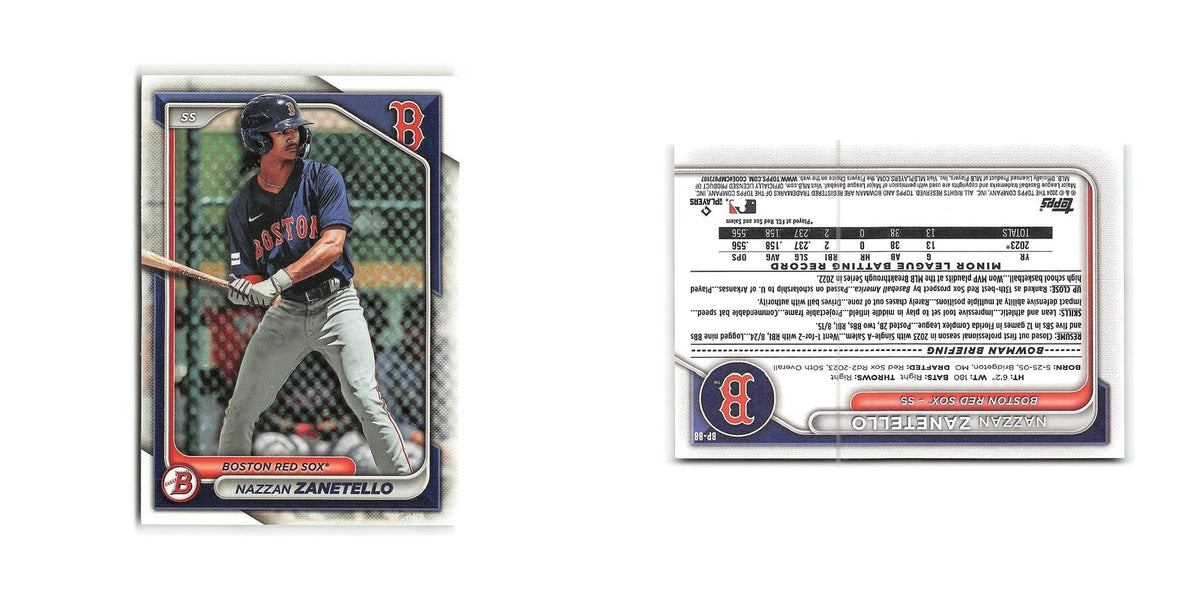 Nazzan Zanetello 2024 Bowman Prospects #BP-88 Boston Red Sox Baseball Card NM
