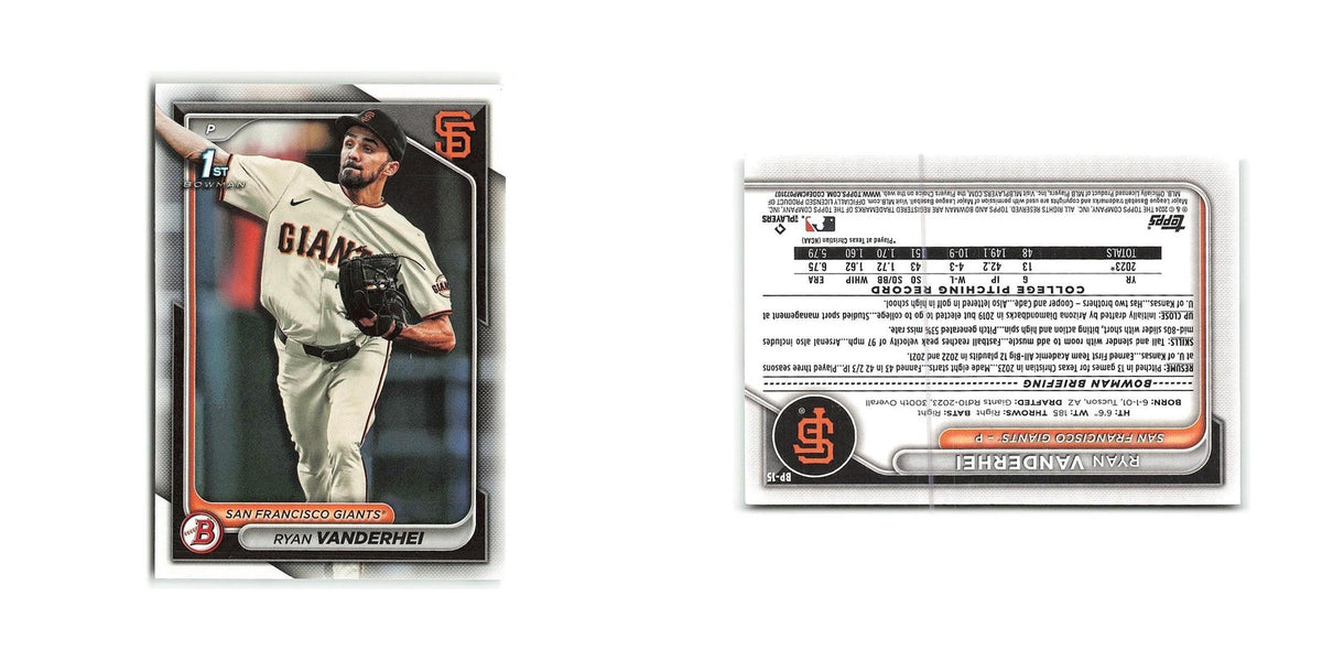Ryan Vanderhei 2024 Bowman Prospects #BP-15 San Francisco Giants NM