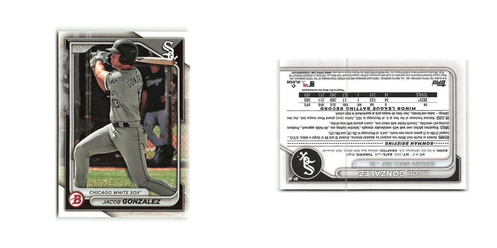 Jacob Gonzalez 2024 Bowman Prospects #BP-41 Chicago White Sox Baseball Card NM