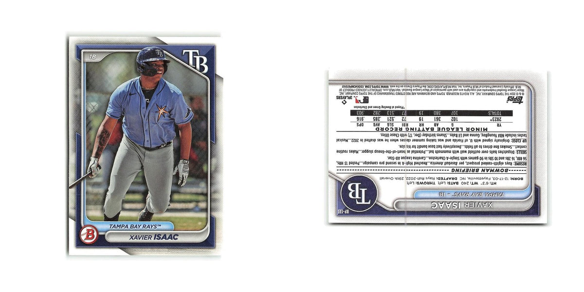 Xavier Isaac 2024 Bowman Prospects #BP-133 Tampa Bay Rays Baseball Card NM