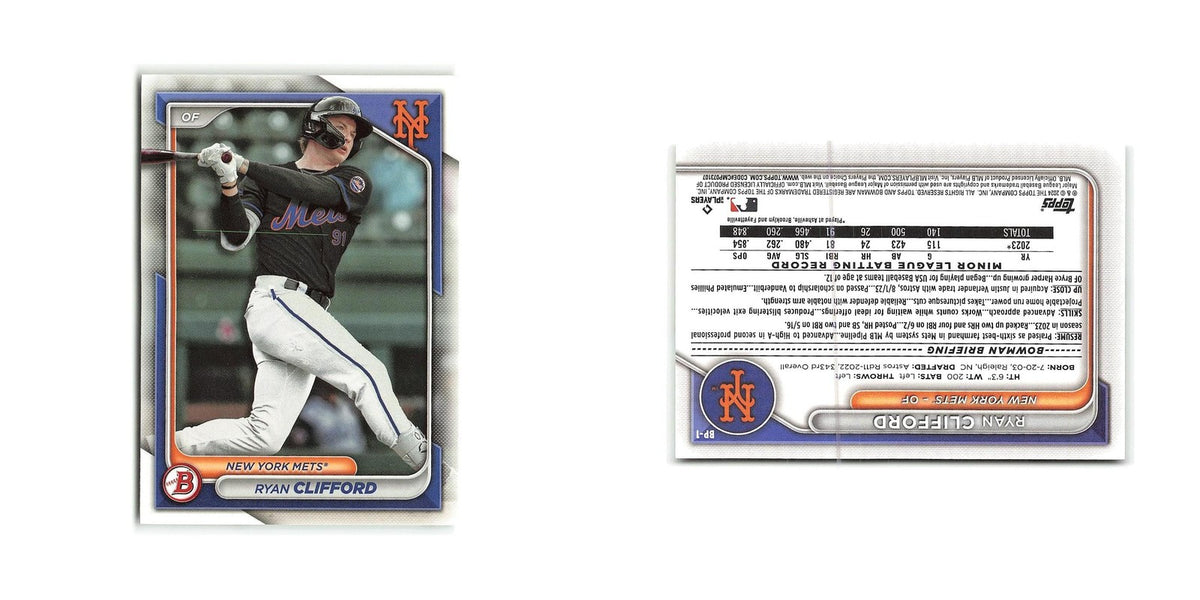 Ryan Clifford 2024 Bowman Prospects #BP-1 New York Mets Baseball Card NM
