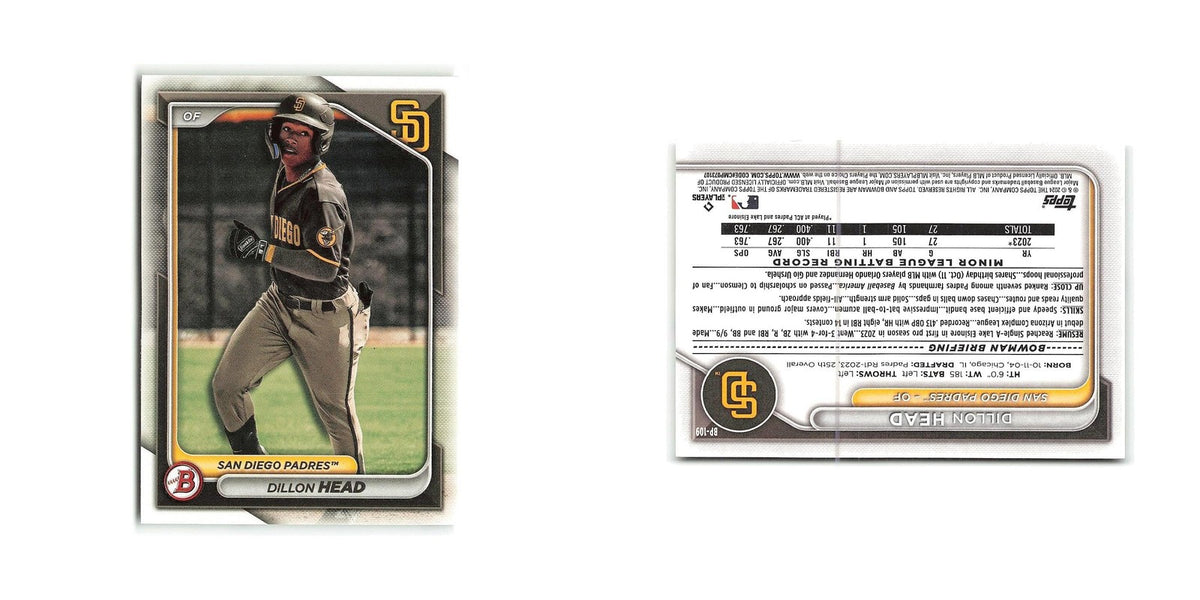 Dillon Head 2024 Bowman Prospects #BP-109 San Diego Padres Baseball Card NM