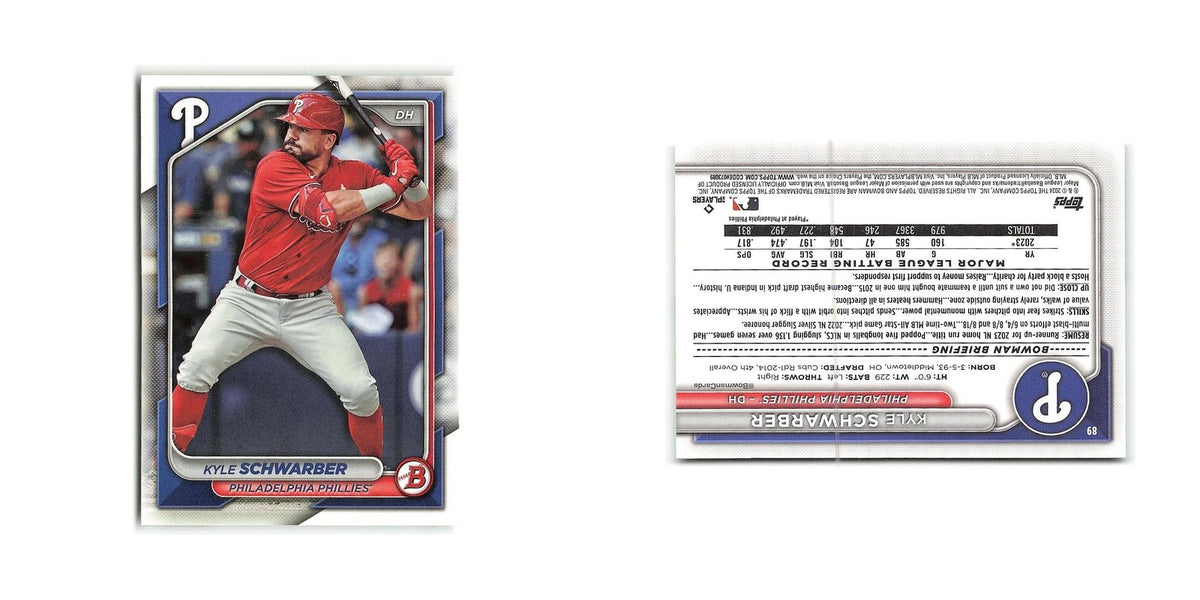 Kyle Schwarber 2024 Bowman #89 Philadelphia Phillies Baseball Card NM
